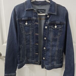 Maurices Indigo Denim Jacket with Button-Front